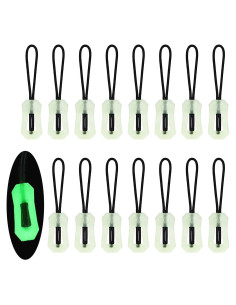 16 Piezas Tiradores de Cremallera Luminosa TTfdacai para Camping