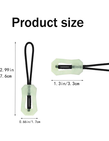 16 Piezas Tiradores de Cremallera Luminosa TTfdacai para Camping