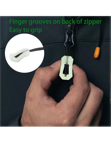 16 Piezas Tiradores de Cremallera Luminosa TTfdacai para Camping