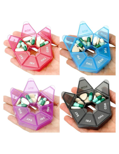 Organizador de Pastillas Diario Cutiland 4 Paquetes 20.3x20.3 cm