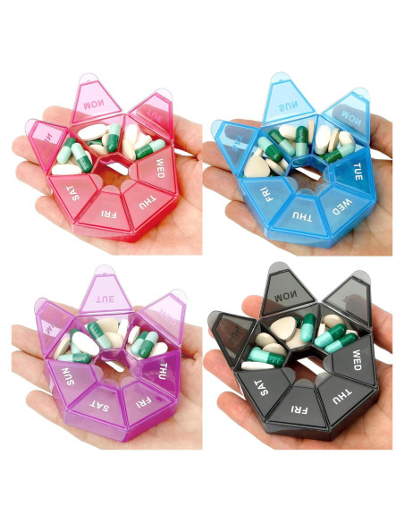 Organizador de Pastillas Diario Cutiland 4 Paquetes 20.3x20.3 cm