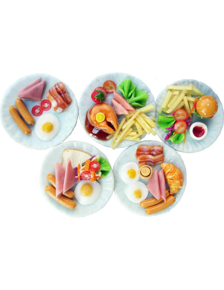 Surtido de 5 Salchichas Miniatura para Casa de Muñecas