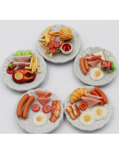 Surtido de 5 Salchichas Miniatura para Casa de Muñecas