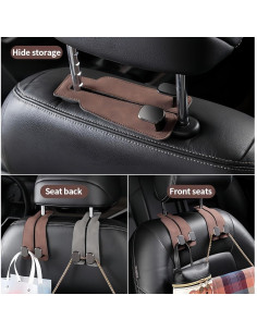 Ganchos para reposacabezas de coche Ananege, 4 unidades, Negro 2