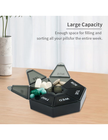 Organizador de Pastillas Diario Cutiland 4 Paquetes 20.3x20.3 cm