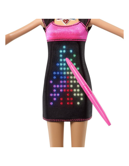 Muñeca Barbie Vestido Digital Interactivo LED 430g