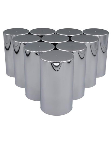 Cubiertas de Tuercas de Llantas Mytee 10 Pcs 33mm Cromadas