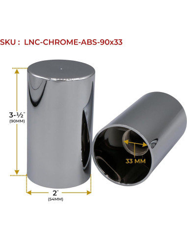 Cubiertas de Tuercas de Llantas Mytee 10 Pcs 33mm Cromadas