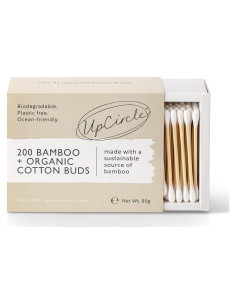 Bastones de Algodón de Bambú UpCircle - 200 Unidades - Sostenibles