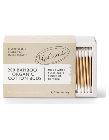 Bastones de Algodón de Bambú UpCircle - 200 Unidades - Sostenibles