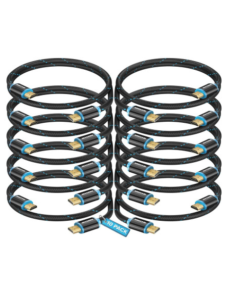 Cable HDMI 4K Ultra HD Maximm 1 Pie 10 Paquete 18Gbps