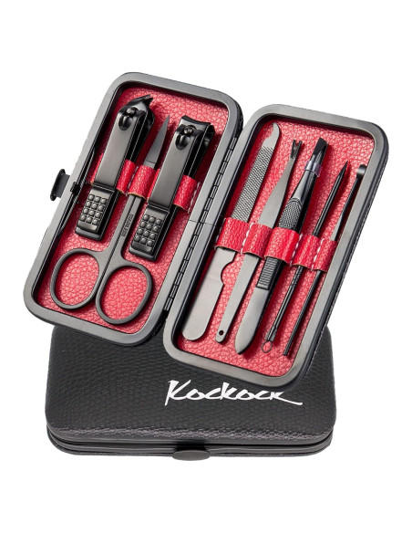 Kit de Manicura y Pedicura 8 en 1 Kockock Acero Inoxidable