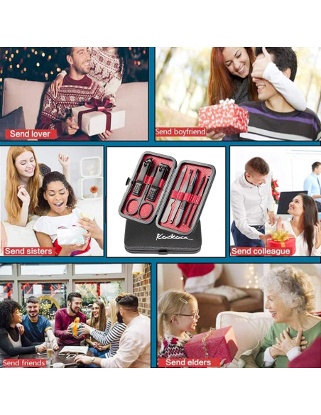 Kit de Manicura y Pedicura 8 en 1 Kockock Acero Inoxidable