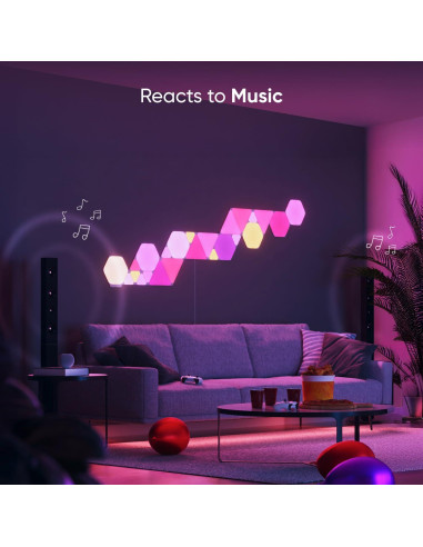 Luces de Pared LED Nanoleaf Shapes Kit Smarter Hexágonos 7 Pack