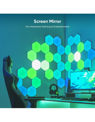 Luces de Pared LED Nanoleaf Shapes Kit Smarter Hexágonos 7 Pack