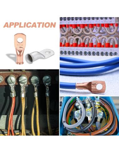 Terminales de Cable de Batería MECCANIXITY 1/0 AWG 6 Pcs