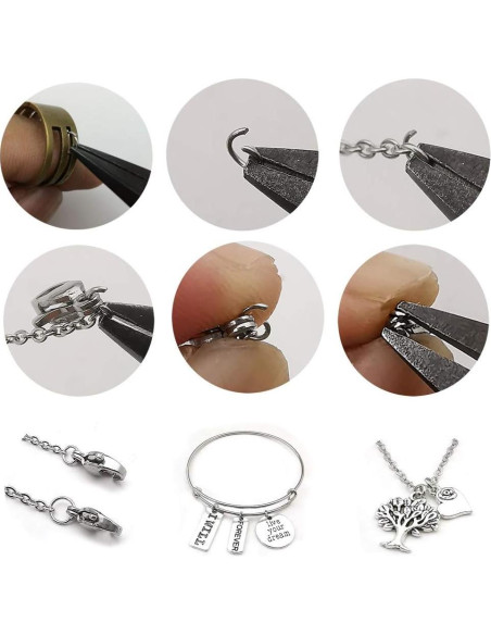 WOCRAFT 1000 Anillas de Salto Acero Inoxidable 4-8mm Joyería