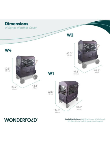 Cubre Clima WONDERFOLD W1 Original - Cubierta Impermeable Gris