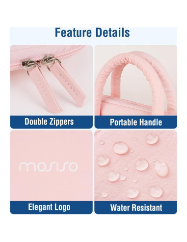 Funda Acolchada para Laptop MOSISO 13.3" Rosa - Compatible MacBook