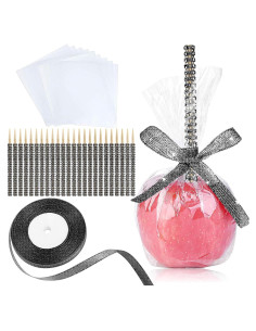 Paquete de 24 Palitos de Bambú Brillantes para Manzanas de Caramelo