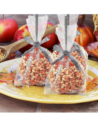 Paquete de 24 Palitos de Bambú Brillantes para Manzanas de Caramelo