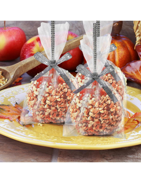 Paquete de 24 Palitos de Bambú Brillantes para Manzanas de Caramelo