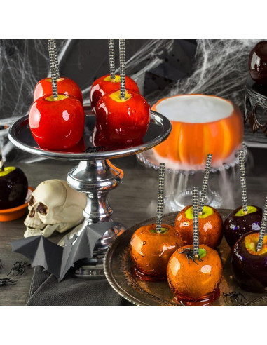 Paquete de 24 Palitos de Bambú Brillantes para Manzanas de Caramelo