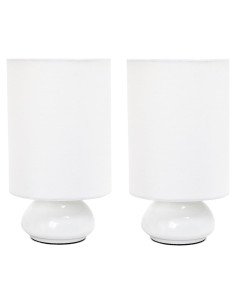 Lámpara de Mesa Táctil Simple Designs LT2043-WHT 2 Piezas