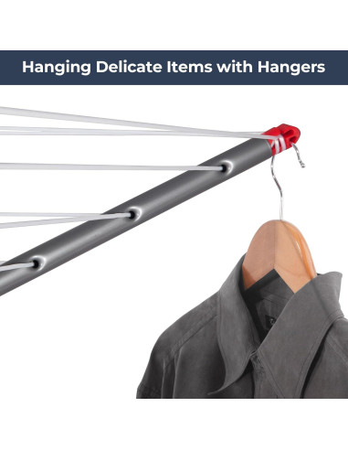 Tenderete de Ropa Portátil STO STO 25m Ajustable y Plegable