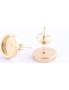 20 Piezas Base de Pendientes Reidgaller Acero Inoxidable 8mm 2