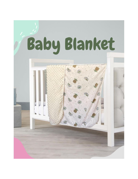 Manta de peluche Baby Yoda Star Wars 88.9x88.9 cm Unisex