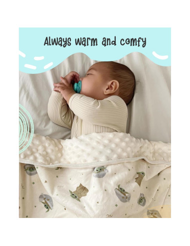 Manta de peluche Baby Yoda Star Wars 88.9x88.9 cm Unisex