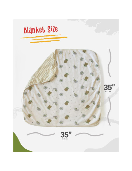Manta de peluche Baby Yoda Star Wars 88.9x88.9 cm Unisex