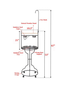 Perchero para Aves Mcage 49.5x46.5x170cm Hierro Forjado 2