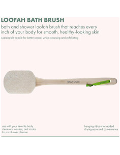 Cepillo de Baño Loofah EcoTools - Mango Largo, 2 Unidades 2
