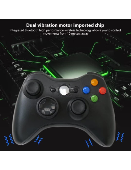 Controlador Inalámbrico USonline911 para Xbox 360 y PC - Negro