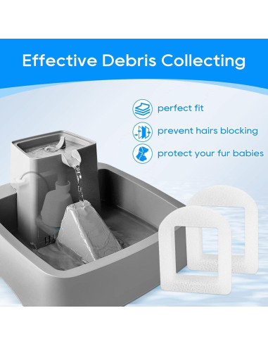 Filtros de Espuma para Fuente de Agua para Mascotas MyfatBOSS 8PCS