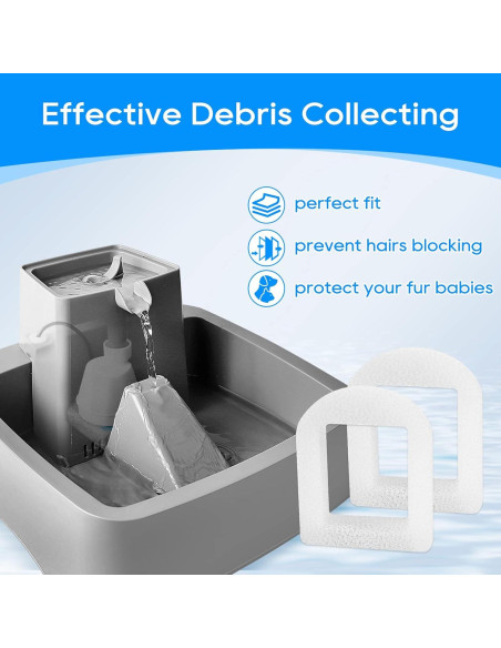 Filtros de Espuma para Fuente de Agua para Mascotas MyfatBOSS 8PCS