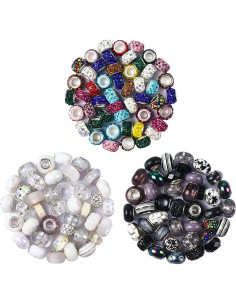 Aipridy Surtido de Perlas Europeas de Gran Agujero 150 Piezas 2