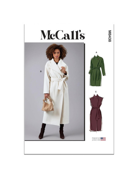 Patrón de Costura McCall's M8438 para Abrigos y Chalecos Dama 4-12