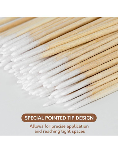 200 Hisopos de Algodón Afilados PLJ 10 cm para Maquillaje