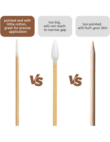 200 Hisopos de Algodón Afilados PLJ 10 cm para Maquillaje