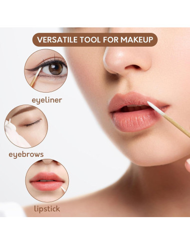 200 Hisopos de Algodón Afilados PLJ 10 cm para Maquillaje