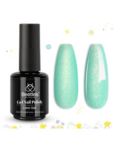 Esmalte de Uñas Gel Verde Menta Beetles 15ml Brillo Larga Duración