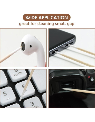 200 Hisopos de Algodón Afilados PLJ 10 cm para Maquillaje