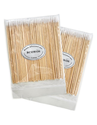200 Hisopos de Algodón Afilados PLJ 10 cm para Maquillaje