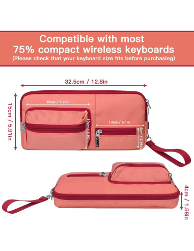 Funda de Transporte Logitech POP Keys - Protectora Rosa 32.5x15cm
