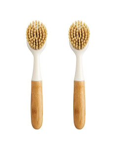 Cepillo de Fregar Platos HIC Kitchen, Juego de 2, Bambú Anti-Rayado