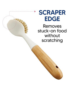 Cepillo de Fregar Platos HIC Kitchen, Juego de 2, Bambú Anti-Rayado 2