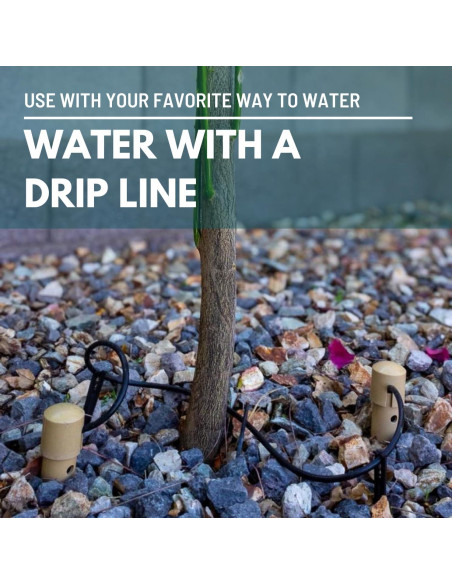 Estaca de Riego Profundo DEEP DRIP 14" Negra - Paquete de 3